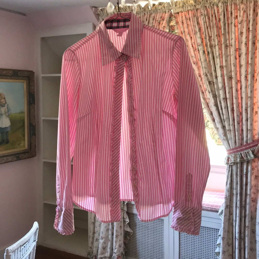 Pink checked blouse, lilly Pulitzer